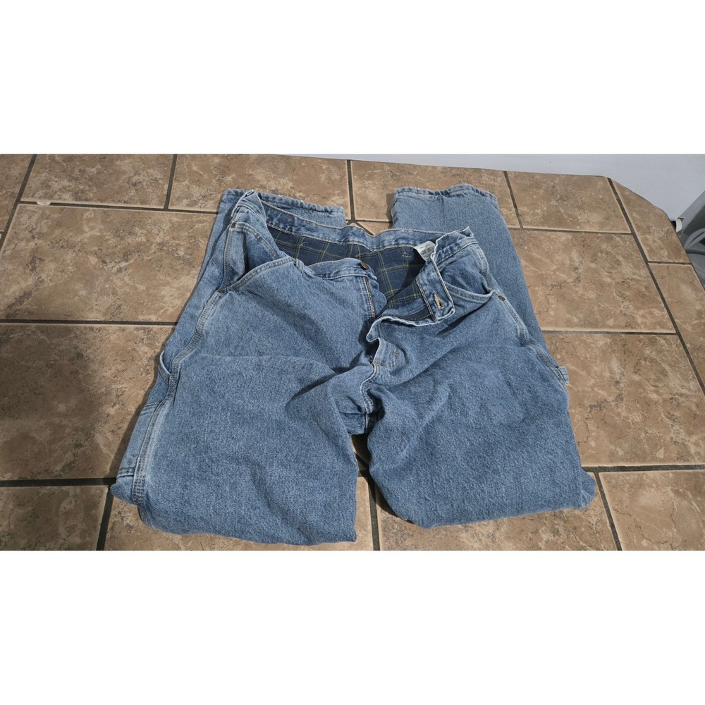 Men's Flannel Lined Carpenter Style Jeans Sz 34 x 32